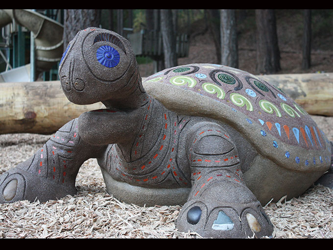 turtle mosaic sculpture public art tile cement cantrall buckley park playground applegate jacksonville oregon jeremy criswell