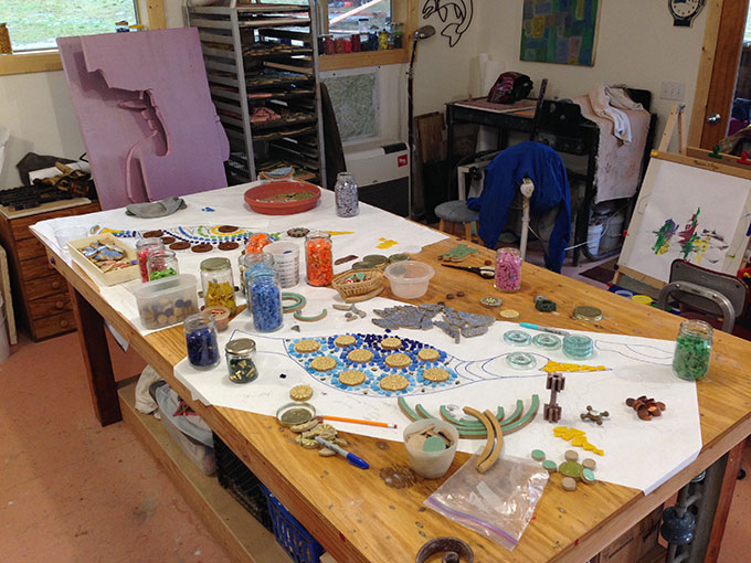 Jeremy Criswell's Southern Oregon art studio materials